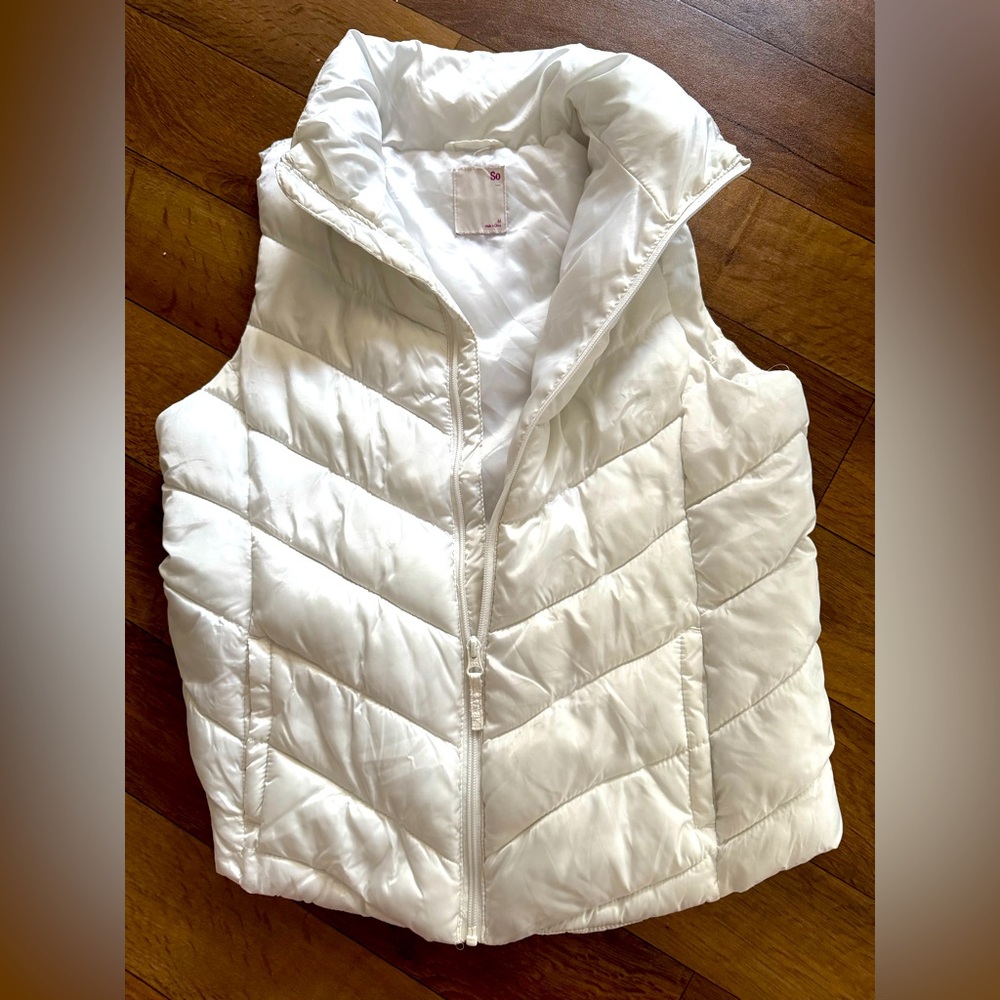 SO Puffer White Vest women’s Medium - Picture 2 of 4